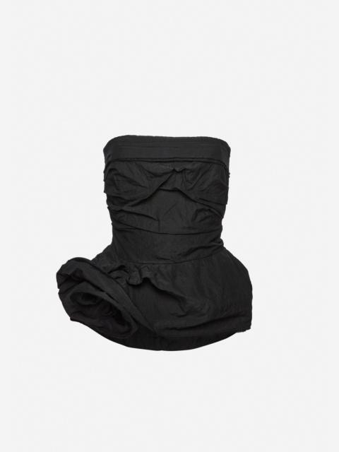 MAGDA BUTRYM Flower peplum corset top in black
