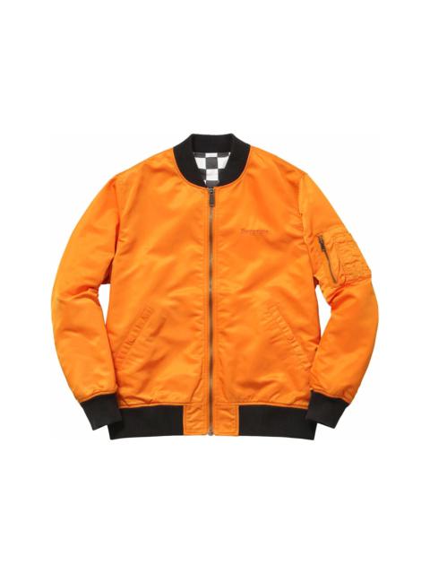 Supreme Reversible Checkered Ma-1 Bomber Orange
