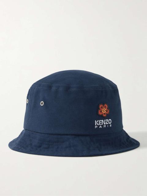 KENZO Appliquéd Logo-Embroidered Cotton-Canvas Bucket Hat