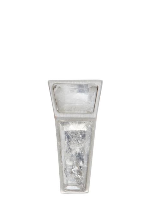 Rick Owens MINI CRYSTAL BEVELED EARRING