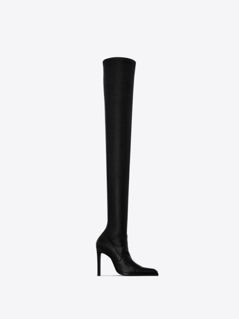 nina over-the-knee boots in smooth stretch leather