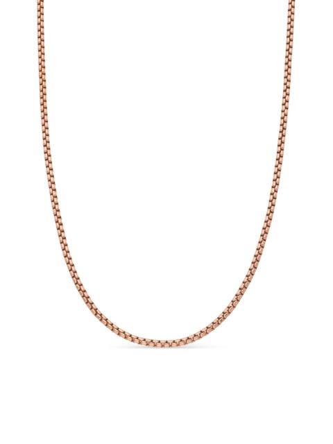 DAVID YURMAN Men's Box Chain Necklace in 18K Rose Gold, 2.7mm - Gold