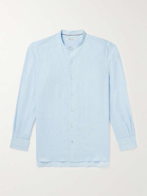 Arizona Grandad-Collar Linen Shirt