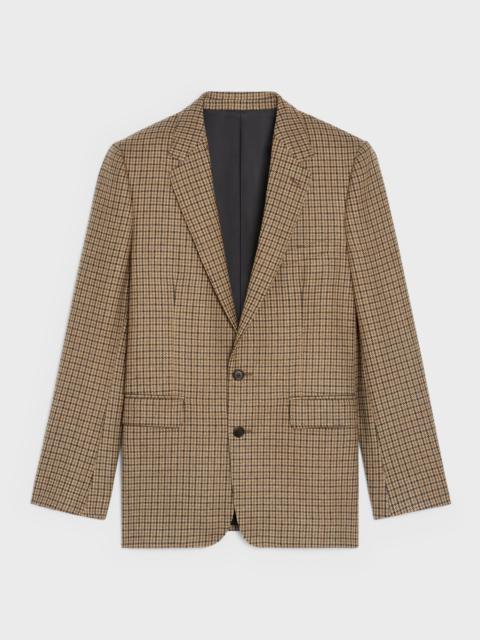 CELINE CLASSIC JACKET IN CHECKED WOOL