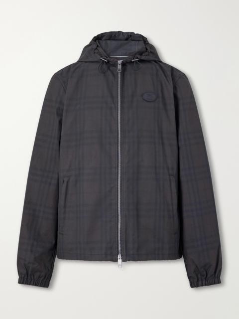 Burberry Newport Logo-Appliquéd Checked Cotton Jacket