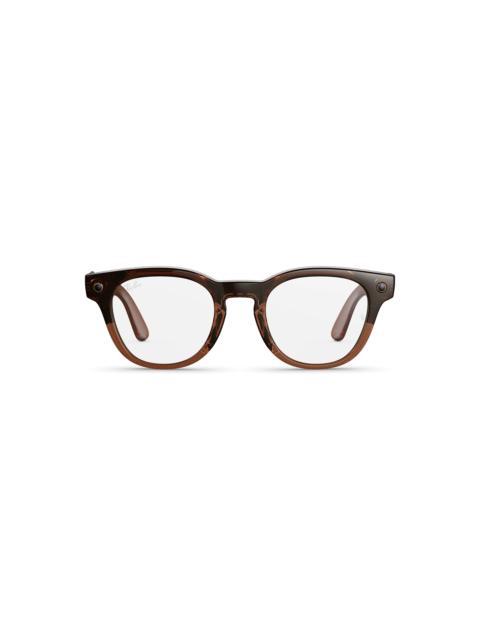 Ray-Ban Ray-Ban Meta Scriber Optics (Gen 2), Shiny Transparent Umber, Clear Lenses