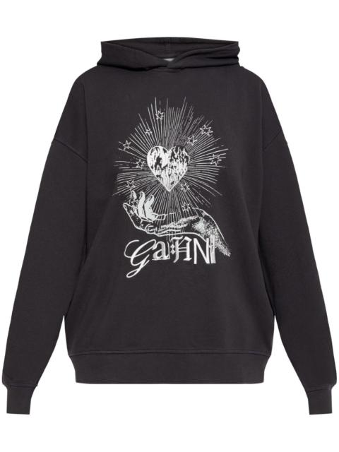 GANNI graphic-print hoodie