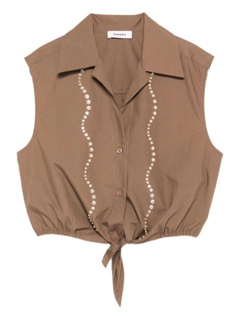 Sandro tie-detail shirt