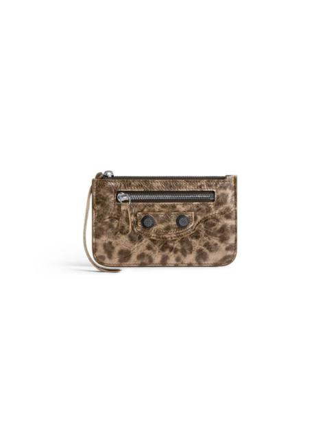 Women's Le Cagole Long Coin And Card Holder With Leopard Print in Brown