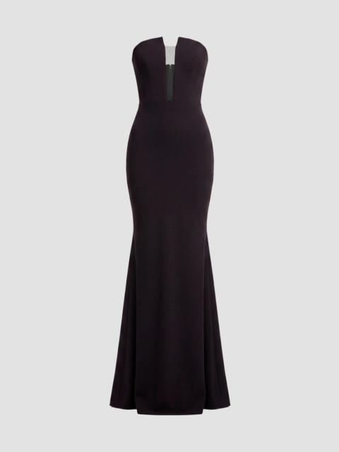 Dress The Population Women's Izzy Strapless Crepe Mermaid Maxi Dress - Black