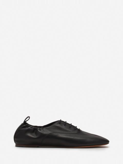 Lanvin LACE-UP LEATHER SLIPPERS