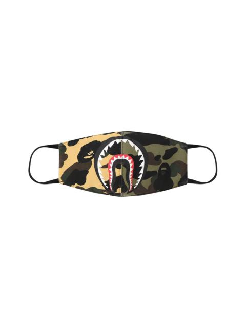 A BATHING APE® BAPE Half Camo Shark Mask 'Yellow'