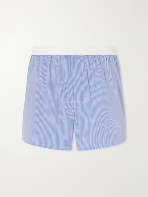 TOM FORD Striped Cotton-Blend Poplin Boxer