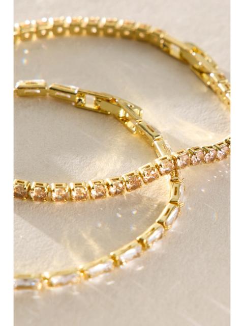 FREE PEOPLE Fallon Gold Plated Tennis Bracelet