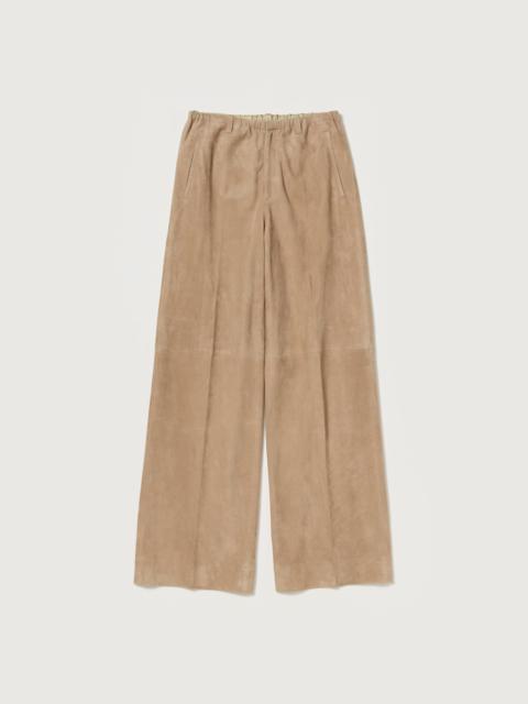 AURALEE SILKY GRAIN SUEDE DRAWSTRING PANTS