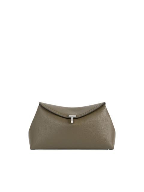 TOTEME T-lock hammered leather clutch bag