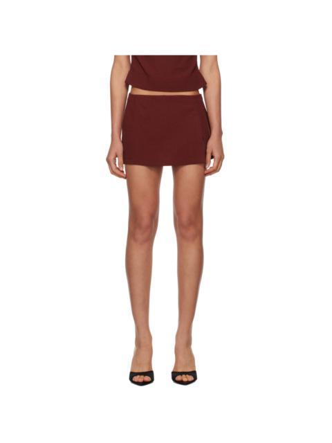 miaou Burgundy Micro Miniskirt