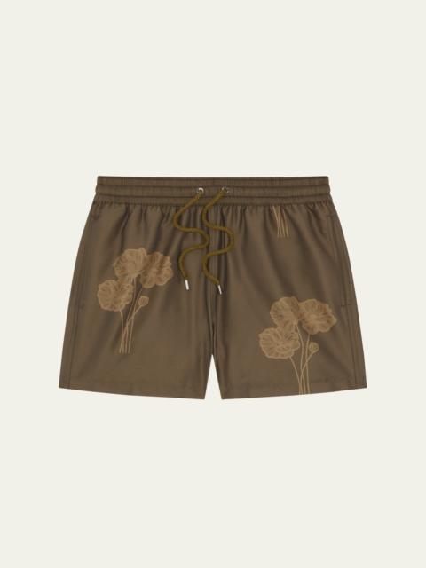 FRESCOBOL CARIOCA Men's Floral-Print Jacquard Swim Shorts