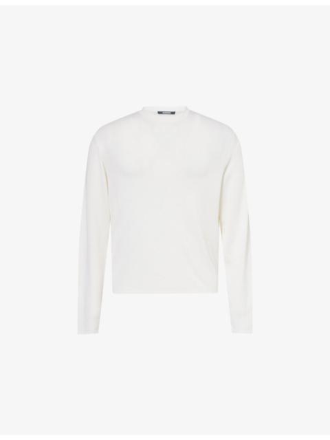 JACQUEMUS La Maille Romarin Long-Sleeve Knitted Merino-Wool And Silk Top