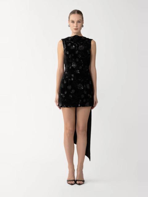 SAU LEE WINTER VELVET MINI DRESS