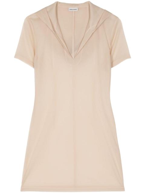 LOW CLASSIC sheer hooded top