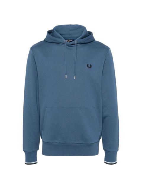 Fred Perry logo-embroidered cotton hoodie