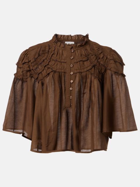 Isabel Marant Étoile Ruffled cotton-blend top