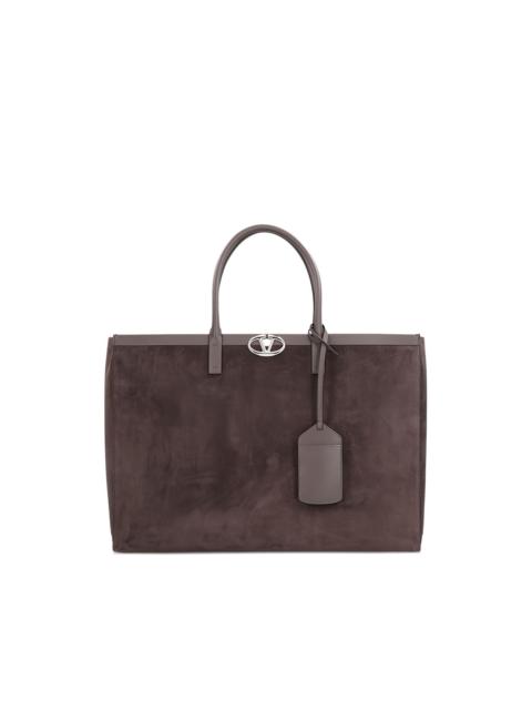 Valentino VLogo suede tote bag