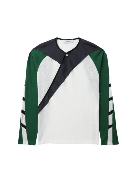 colour-block panelled cotton T-shirt