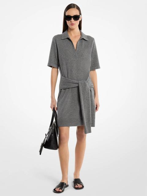 MICHAEL KORS COLLECTION Cashmere Tie-Front Polo Dress