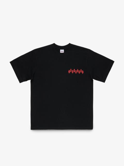 Iron Heart IHT-777-BLK 7.5OZ PRINTED LOOPWHEEL CREW NECK T-SHIRT - BLACK