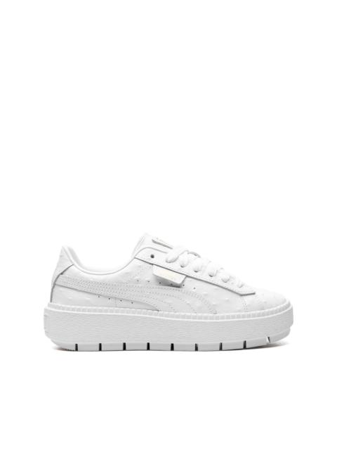 Platform Trace leather sneakers