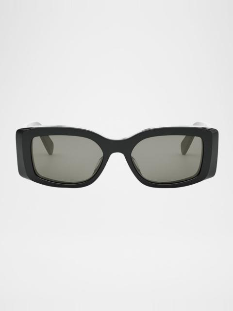 CELINE Men's Triomphe Rectangular Acetate Sunglasses