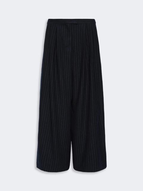'S Max Mara ORDINE Chalk-stripe wool trousers - MIDNIGHTBLUE