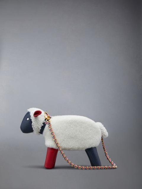 Thom Browne Small Shearling Wool Sheep Bag