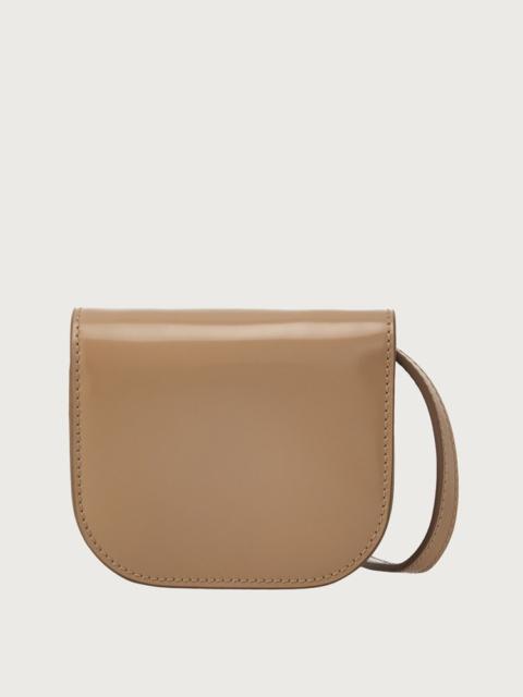 FERRAGAMO CARD CASE WITH SHOULDER STRAP