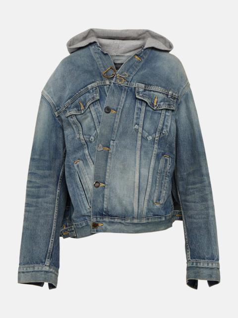 BALENCIAGA Asymmetric denim jacket
