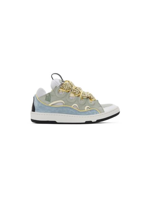 Lanvin Blue & Green Curb Sneakers