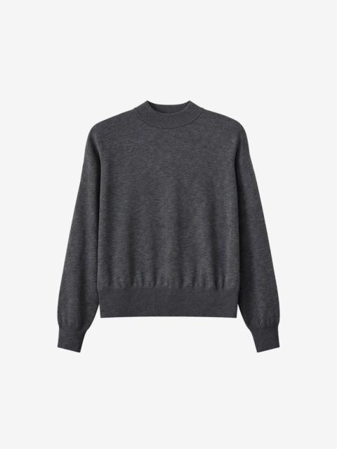 The Frankie Shop Rue Padded High Neck Sweater - Dark Grey