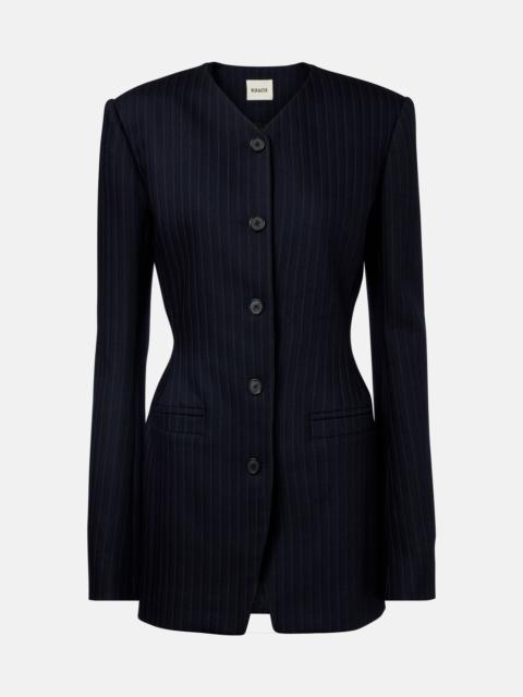 KHAITE Naran pinstripe blazer