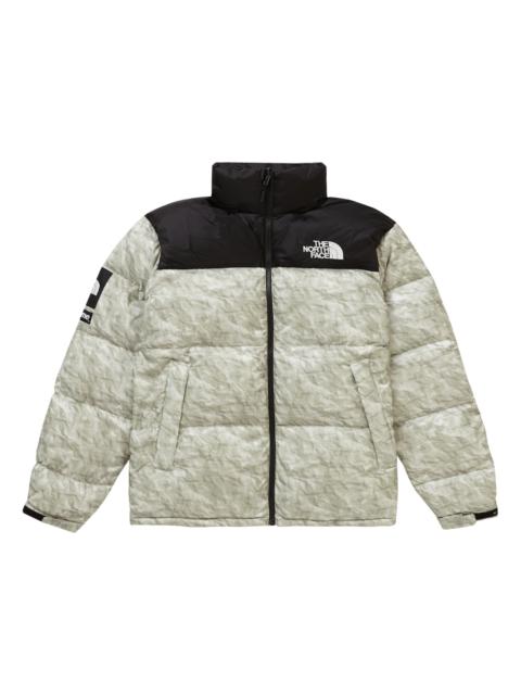 Supreme The North Face Paper Print Nuptse Jacket Paper Print