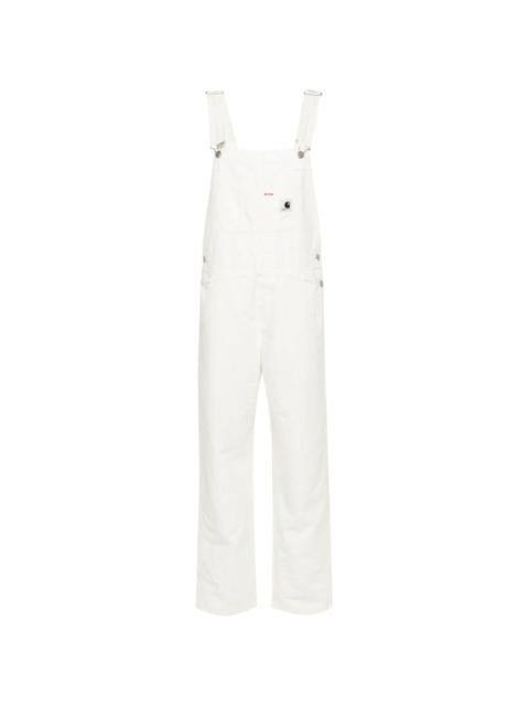 straight-leg canvas dungarees