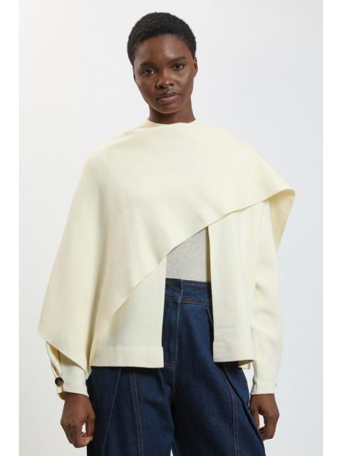 KAREN MILLEN Knitted Cape Top With Scarf Detail