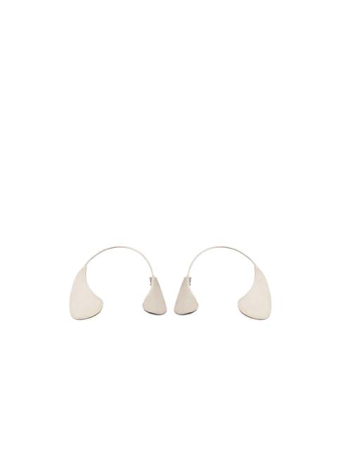 Jil Sander logo-engraved earrings