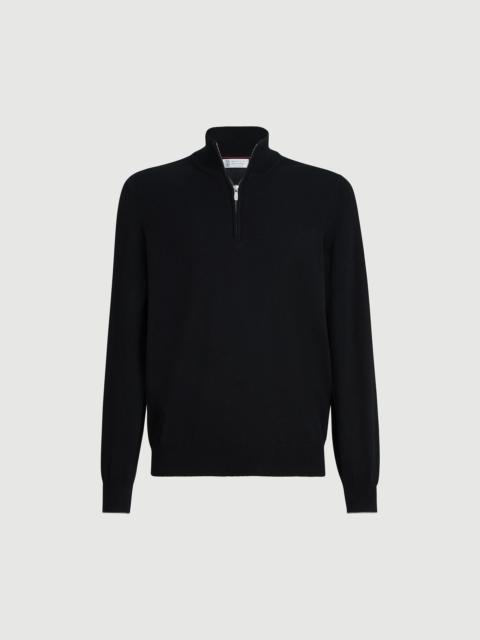 Brunello Cucinelli Cashmere sweater with half zip