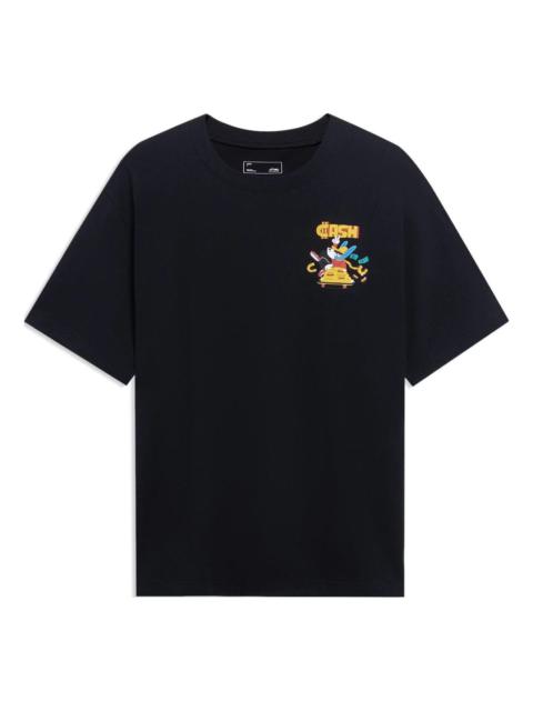 Li-Ning x Pablo Ientile Cartoon Graphic T-shirt 'Black' AHST027-3