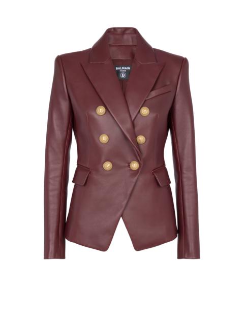 Balmain Classic 6-button leather jacket
