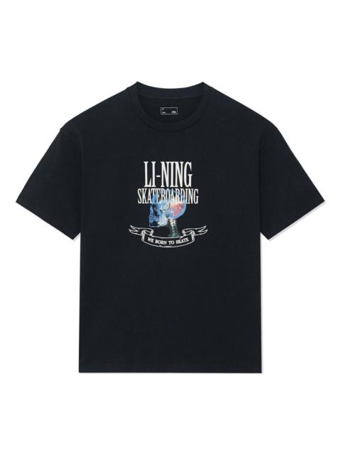 Li-Ning We Born To Skate Graphic T-shirt 'Black' AHSS869-4