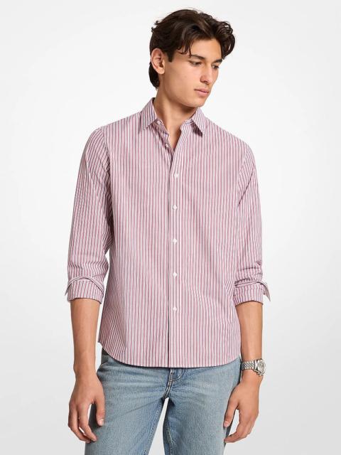 MICHAEL KORS Striped Stretch Cotton Shirt