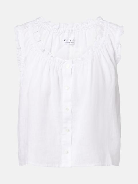 velvet Tana linen top